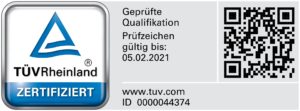 TÜV zertifiziert Personenzertifizierung Dr. Gerolf J. Starke